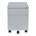 thumbnail image 2 of Silver 22" Deep Metal Mobile Box/File Pedestal, 2 of 7