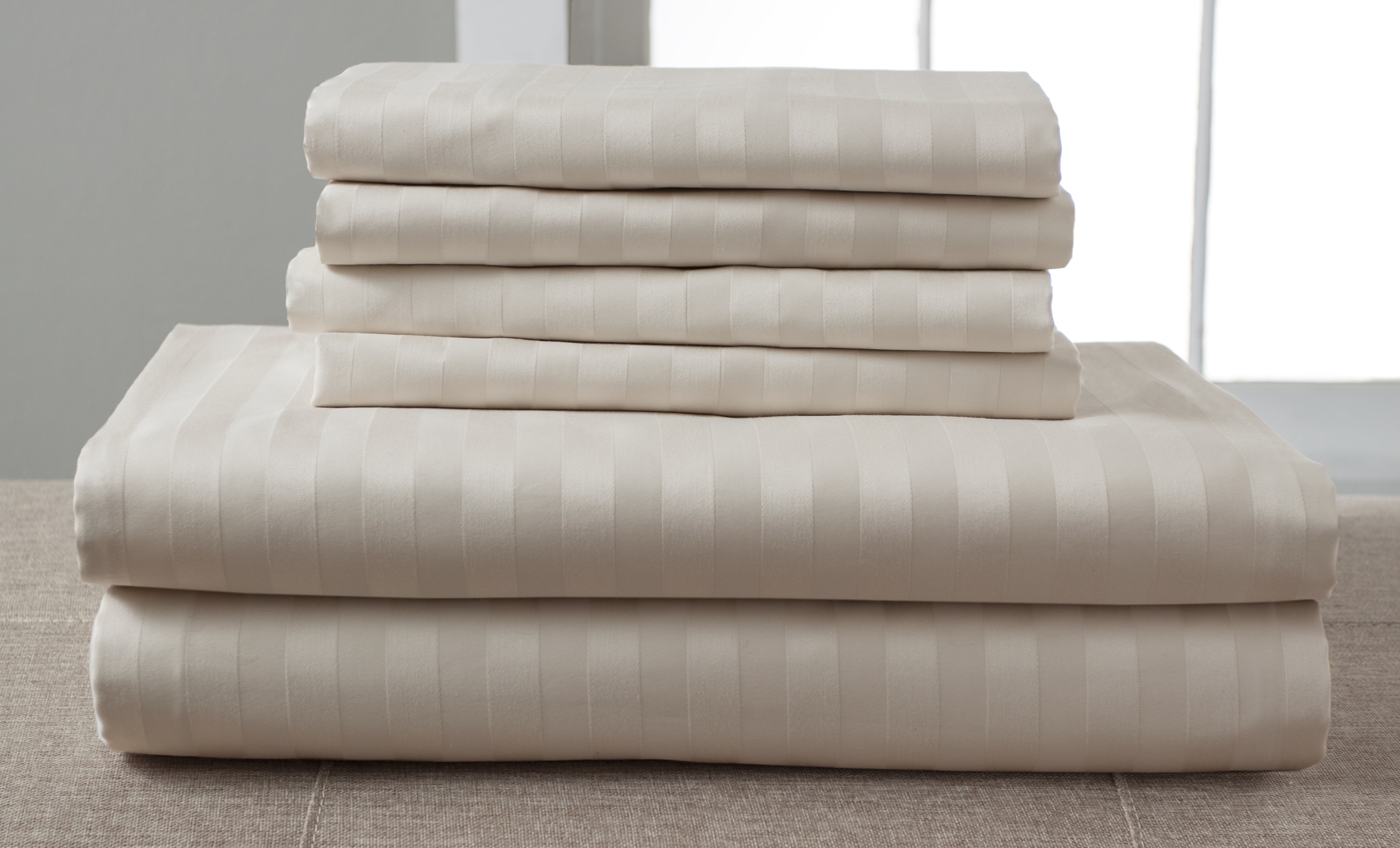 Luxury Estate Woven Stripe 1200Thread Count Bonus Sheet Set