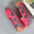 thumbnail image 2 of Tawop Womens Slip On Shoes Fashion Women Ankle Strap Summer Printing Slip-On Flats Shose Hot Pink Size 11, 2 of 9