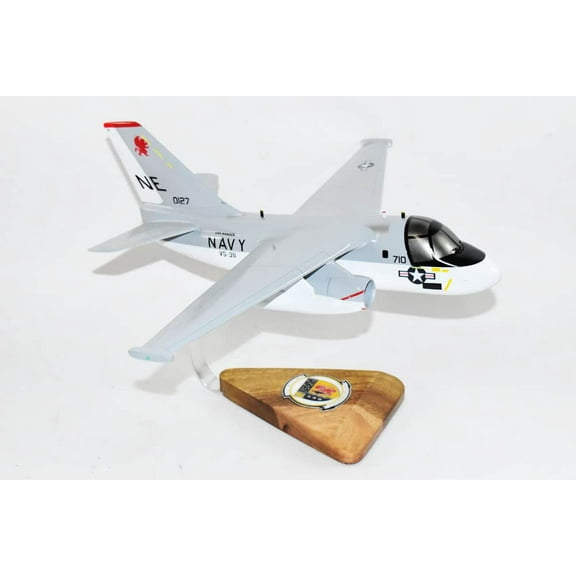 Lockheed Martin S-3A Viking Red Griffins VS-38 Model, 1/46th (18" wingspan) Mahogany Scale Model