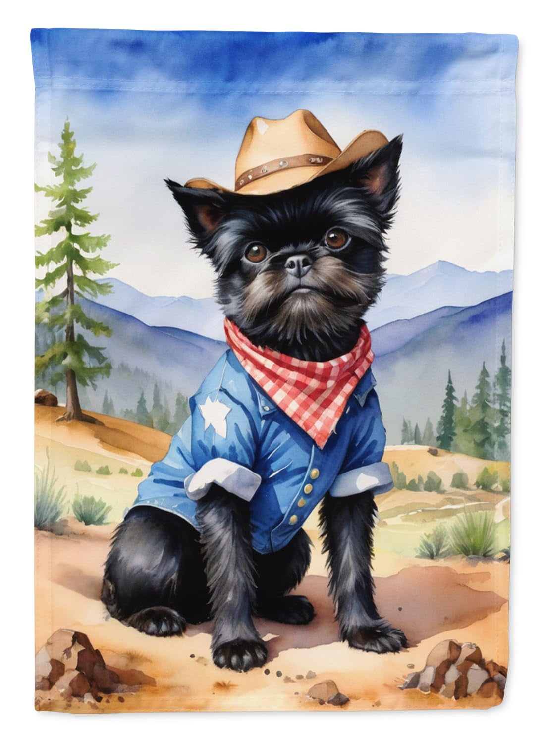 American Bulldog Cowboy Welcome Garden Flag