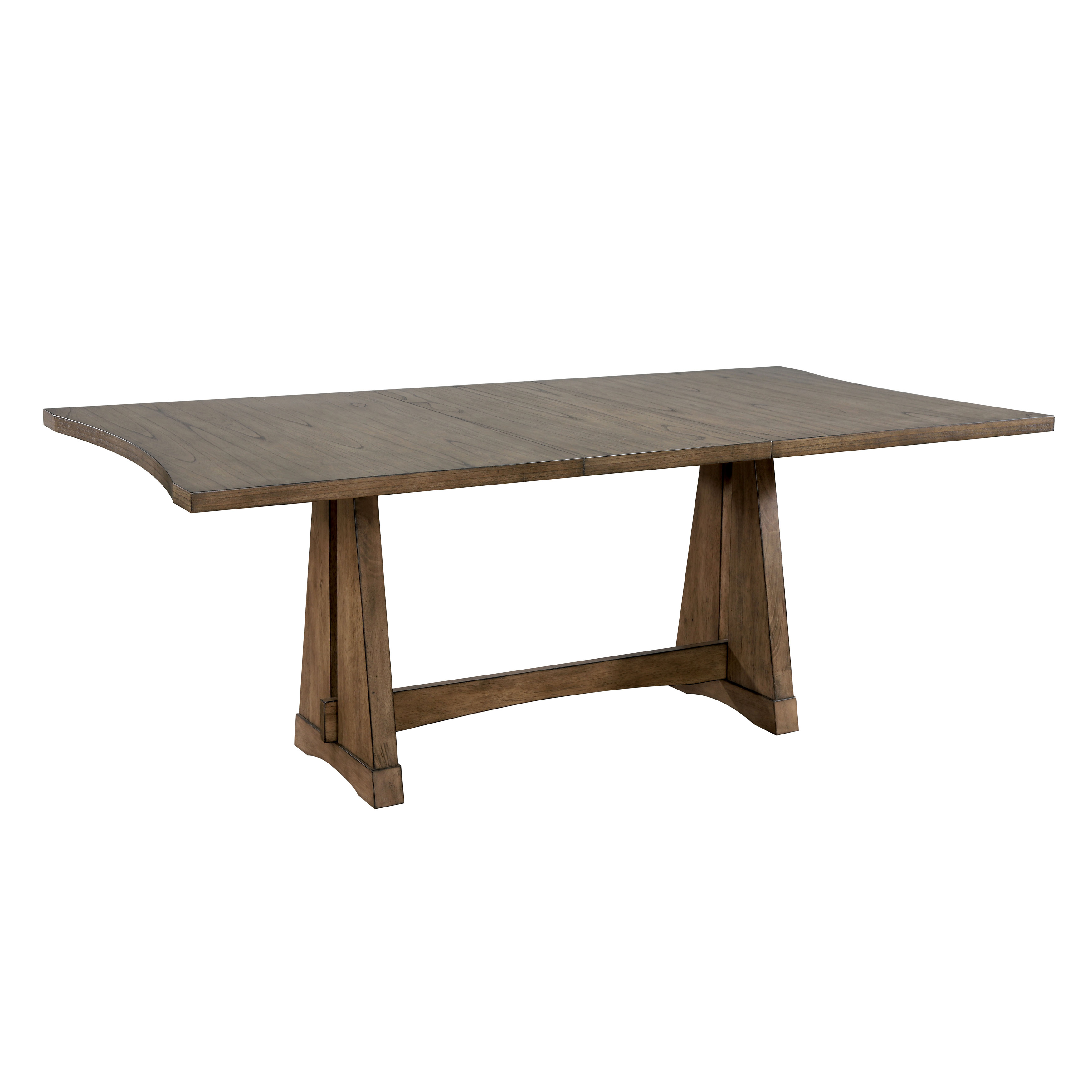 Furniture of America Kaela Extendable Wood Dining Table, Light Oak