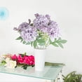thumbnail image 5 of 11.8” Artificial Hydrangea Flowers Faux Hydrangea Bouquet with 5 Head Tiny Hydrangea for Vase Wedding Bouquet Home Decor DIY Centerpieces Tables Decoration, 5 of 5