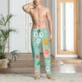 thumbnail image 6 of Lsque Elephant and Flowers Print Men's Pajama Pants, Lounge Pant - Comfortable Home Wear,Elastic Waistband, Stylish Design-Small, 6 of 9