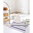 thumbnail image 7 of Purple Grey Striped Dish Towels Set, Waffle Weave Kitchen Towels 3 Pieces, Minimalist Farmhouse Stripe Microfiber Hair Face Bath Tea Towel Absorbent Quick Drying Cleaning Dish Cloths, 12"x12", 7 of 7