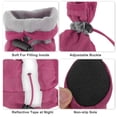 thumbnail image 3 of Unique Bargains Pack of 4 Waterproof Dog Shoes with Adjustable Straps Rose Red XXS, 3 of 6