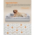 thumbnail image 3 of Feandrea Cama para Perros, Sofá Cama Ortopédico para Perros Medianos y Grandes, Cama para Perros Impermeable con Funda Lavable Extraíble, 42 x 31,5 x 9 Pulgadas, Gris Ombré UPGW233G01, 3 of 5
