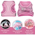 thumbnail image 4 of Enkarl Harnais et Laisse Doux pour Petit Chien, Harnais pour Chiot à Enfiler en Maille Aérée, Laisse, Harnais pour Promenade Facile, Gilet Harnais pour Chien Ajustable Réfléchissant Anti-Traction pour Petits Chiens Chats (Rose, P), 4 of 8