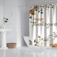 thumbnail image 2 of Happy Thanksgiving White Pumpkin Fall Shower Curtain,Washable Bathtub Curtains with Hooks Retro Polyester Fabric Curtains for Thanksgiving Day Fall Party Home Decor, 2 of 5