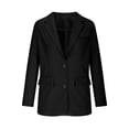 thumbnail image 4 of LYXSSBYX Womens 2024 Fall Casual Blazers Long Sleeve Womens Bussiness Casual Blazers Open Front Long Sleeve Work Office Blazer Jacket with Shoulder Pads Fall Fashion 2024, 4 of 8