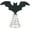 A, variant on B Plush Bat Tree Topper Decoration 7.87X8.66Inch Spring Base Ornament Soft Polyester Hanging Accent For Party Home Decor 0.25Lbs