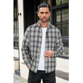 thumbnail image 3 of COOFANDY Mens Long Sleeve Flannel Shirts with Pocket Lightweight Casual Button Down Shirt Work Shirts for Men, 3 of 6