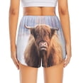 thumbnail image 4 of Goofa Cow Printed Women 2 in 1 Running Shorts,Quick Dry Athletic Workout Shorts,High Waisted Athletic Shorts with Liner Pockets-Medium, 4 of 9