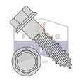 thumbnail image 2 of 3/8" x 3" Hex Flange Lag Screws | Indented | Grade 2 | Low Carbon Steel | Hot Dip Galvanized (Quantity: 250), 2 of 2
