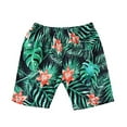 thumbnail image 2 of Styles I Love Toddler Kid Boys Quick Dry Swim Trunks Beach Pool Swimming Shorts (Tropical Green, 80/1-2 Years), 2 of 4