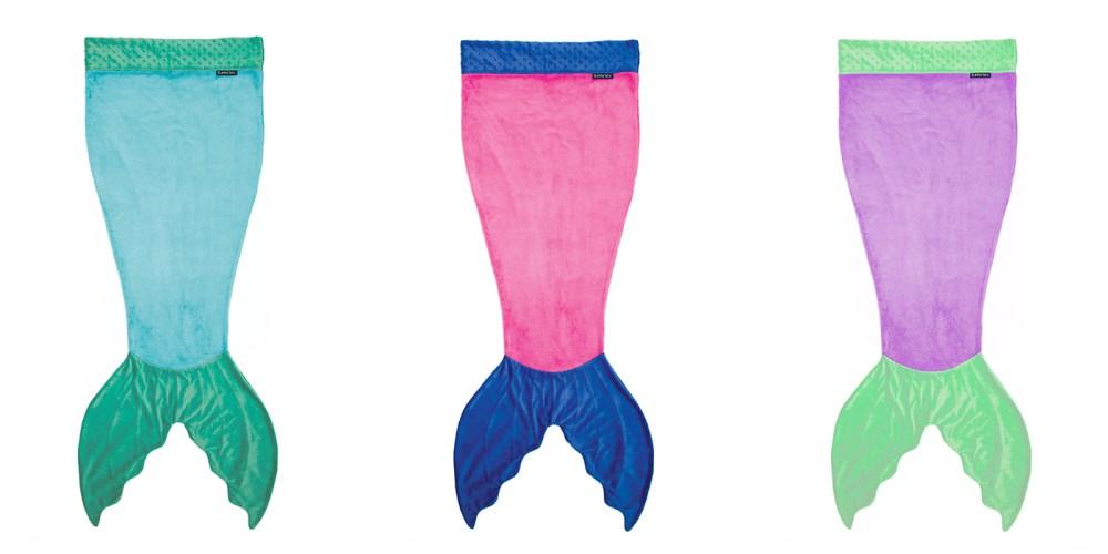 the original blankie tails mermaid tail blanket (youth size), ocean blue/aqua