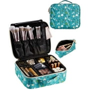 Large Makeup Travel Bag Organizer for Women Cosmetic Storage Train Case with Pouch