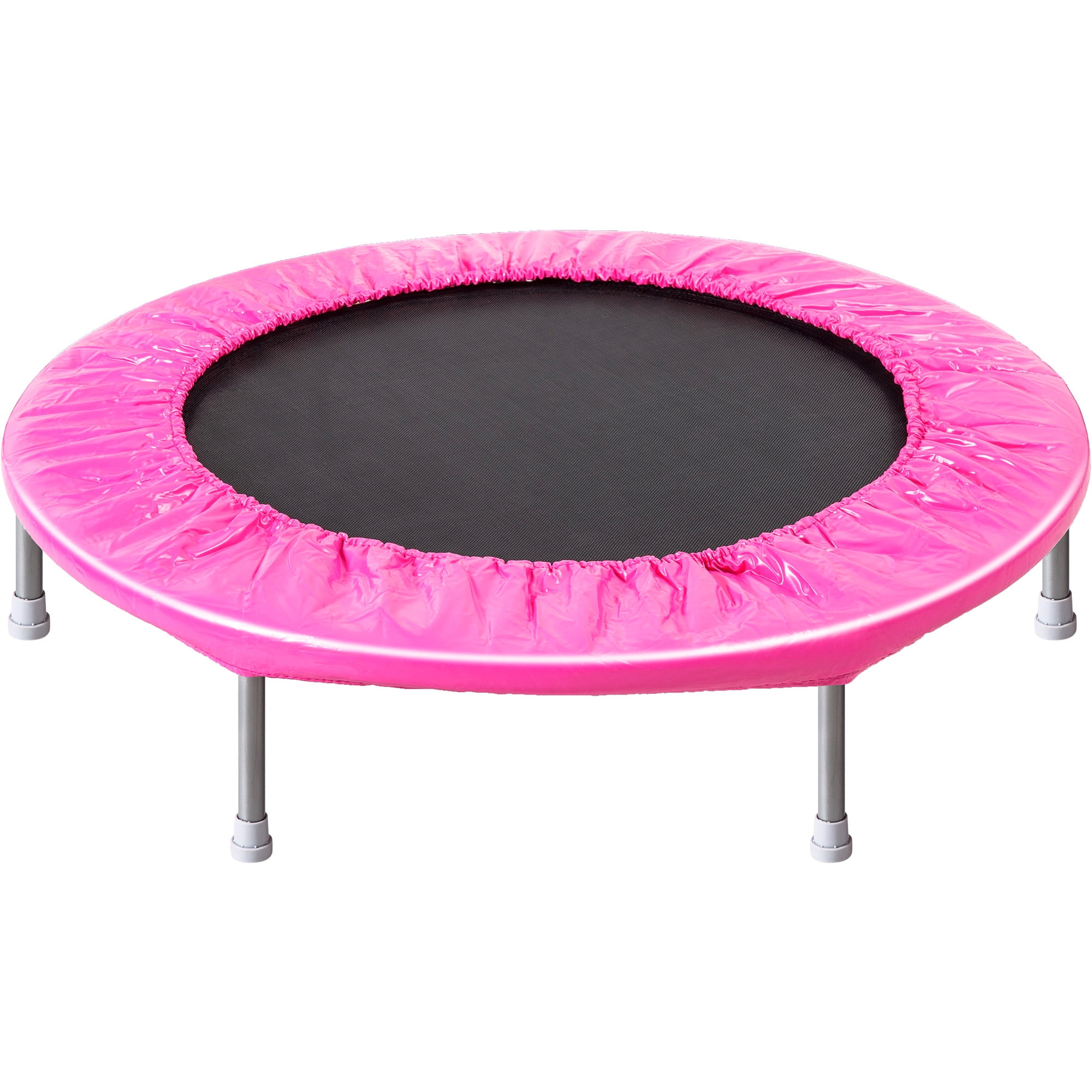 Piscis 38 Inch Rebounder Fitness Trampoline for Adults Kids, Mini Fitness Trampoline with Padding and Springs Elastic Safe for Indoor Outdoor Exercise Workout, Exercise Trampoline Holds 180 lb