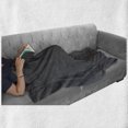 thumbnail image 5 of Antique Soft Flannel Fleece Throw Blanket, Simplistic Monochrome Vintage Trellis Lattice Design Continuous Pattern, Cozy Plush for Indoor and Outdoor Use, 60" x 80", Grey and Dark Grey, by Ambesonne, 5 of 5