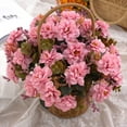 thumbnail image 3 of Hesroicy Vibrant Simulated Hibiscus and Cherry Artificial Flowers - Non-Fading, No Watering, and Full of Lifelike Vitality - Perfect for Balcony Decorations with 5 Branches of Exuberant Blossoms, 3 of 8
