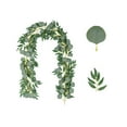 thumbnail image 2 of Gmogad Artificial Eucalyptus Garland, 6.5ft Realistic Willow Leaf Vine, Party Wedding Rattan Decoration, Indoor Outdoor Party Decor for Backdrop Arch Centerpiece Wall Ceiling Dangling Greenery, 2 of 6