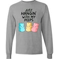 thumbnail image 3 of Inktastic Easter Just Hangin' with My Peeps Long Sleeve T-Shirt, 3 of 5