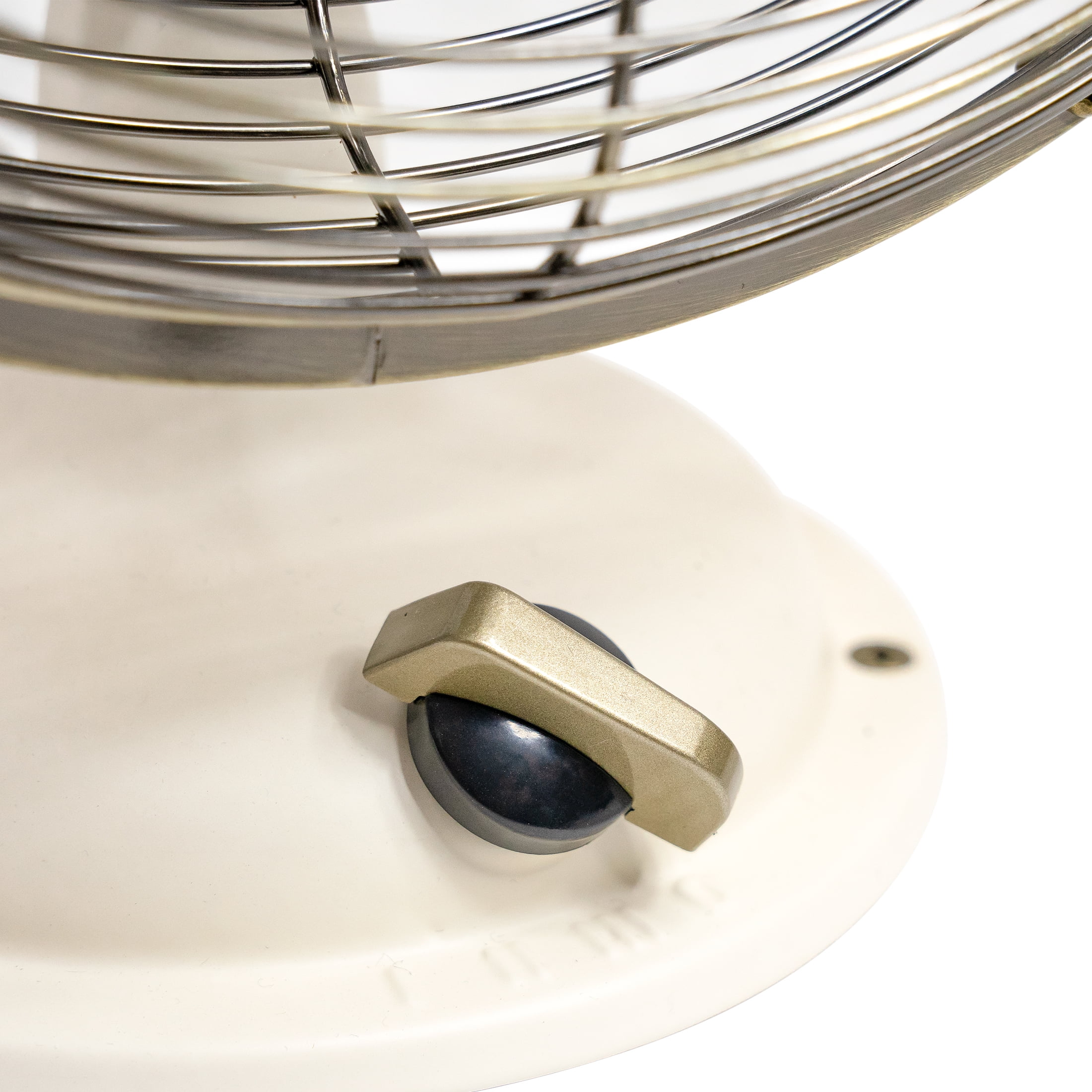 Better Homes & Gardens Retro 8" 3-Speed Metal White Oscillating New Tabletop Fan