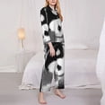 thumbnail image 3 of Pofeuu Yin And Yang Print Womens Pajamas Set Long Sleeve Sleepwear Button Down Nightwear Soft Pj Lounge Sets Button Down Pajamas Women-X-Large, 3 of 7