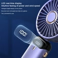thumbnail image 5 of Portable Folded Fan with Smart LED Digital Display USB Rechargeable Mini Handheld Fan, 5000Mah 5 Speed Adjustable Personal Fan, Green, 5 of 12