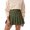 Army Green, variant on Womens Girl High Waisted Pleated Tennis Skirt School A Line Skater Skirts with Shorts Swing Skirt