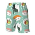 thumbnail image 5 of Kll Kawaii Sushi Men'S Casual Summer Beach Shorts Hawaiian Shorts With Pockets-Large, 5 of 9
