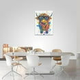 thumbnail image 4 of HFDF Highland Cow Wall Art Cattle Pictures Wall Decor Watercolor Funny Canvas Painting Print Home Modern Artwork Decorations for Bathroom Living Room Bedroom Office 12x18inch Framed, 4 of 6