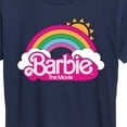thumbnail image 3 of Barbie the Movie - Barbie Logo Rainbow - Women's Short Sleeve Graphic T-Shirt, 3 of 5
