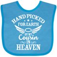 thumbnail image 3 of Inktastic Handpicked for Earth by My Cousin in Heaven with Angel Wings Boys or Girls Baby Bib, 3 of 4