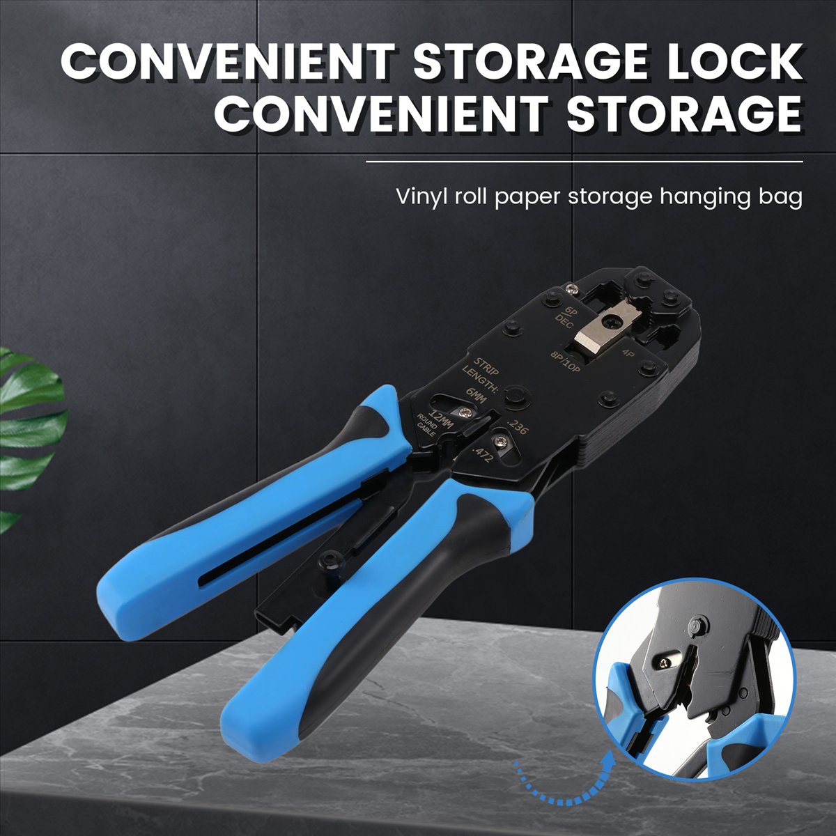 RJ45 Network Crimper 10P 8P 6P 4P Crimping Tools Stripper for RJ45 RJ11 RJ12 RJ50 Connector Ethernet Cable