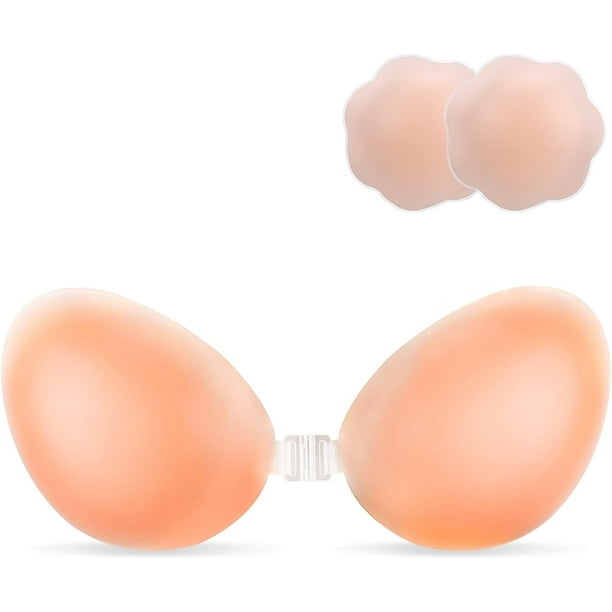 Sticky Bra,Strapless Backless Bras,Adhesive Invisible Push Up Silicone Bra for Large Breasts for