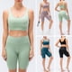 thumbnail image 3 of Conjunto de pantalones cortos con sujetador de yoga para mujer, cintura ancha acolchada, entrenamien Abanopi Traje de ocio para mujer, 3 of 7