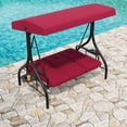 Ataucjin 3-Person Outdoor Swing Chair, 2 in 1 Outdoor Porch Swing with ...