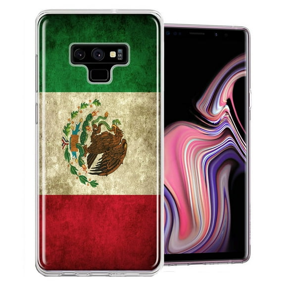 MUNDAZE For Samsung Galaxy Note 9 Mexico Flag Design Double Layer Phone Case Cover