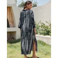 thumbnail image 2 of Edolynsa Printed Shirt Dress for Women Half Sleeve Beach Tunic Casual Summer Outfit Oversize Bikini Cover-up Collar Long Tops, 2 of 8