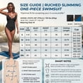 thumbnail image 5 of Women's One Piece Swimsuit Tummy Control Bathing Suit for women, V Neck Push Up Ruched Full Coverage Swimwear, 5 of 9