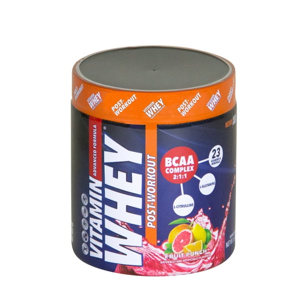 Vitamin Whey PostWorkout Powder, Fruit Punch, 6.7 Oz