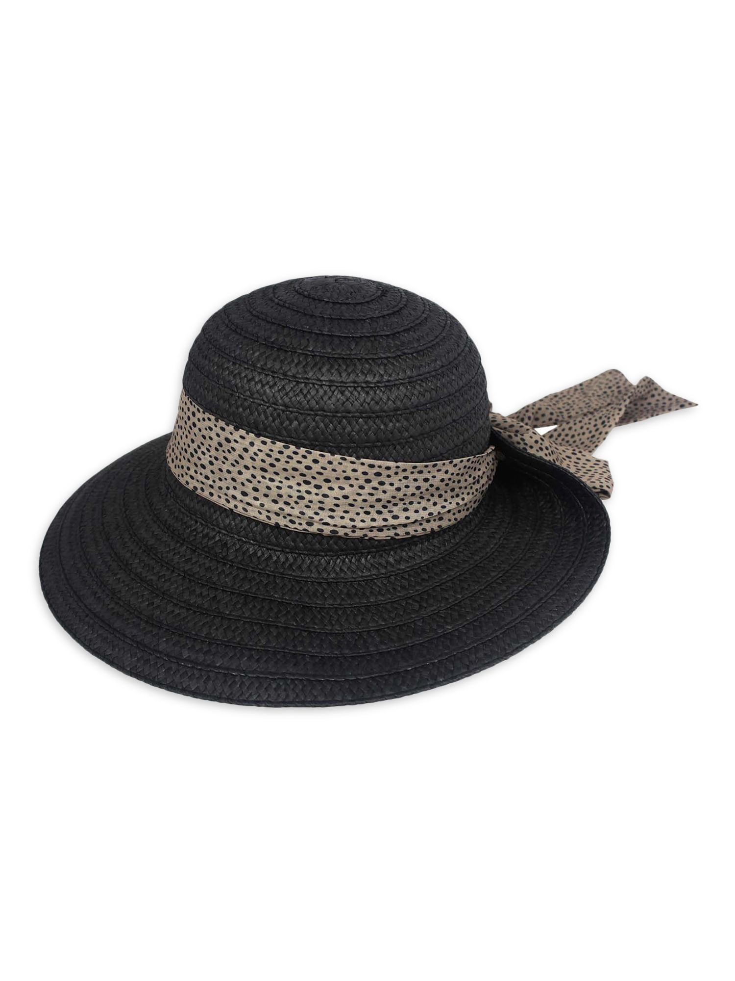 Ladies Rampage Big Brim Straw Sun Hat 