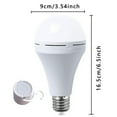 thumbnail image 3 of Leatfisat Upgraded Rechargeable Emergency Led Light Bulbs, 7/9/12/15W Versatile Bulb With Screw Hook, Power Outage Backup For Home, 3 of 8