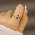 thumbnail image 3 of SeekLGT Twelve Birthstones Rotating Rhinestone Ring Adjustable Minimalist Crystal Jewelry Birthday Gift for Women and Loved Ones, 3 of 3