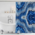 thumbnail image 4 of Blue Marble Waterproof Fabric Shower Curtain,Modern Luxury Granite Surface Motif Sketch Waterproof Fabric Shower Curtain for Bathroom Curtains Bathtubs Shower Curtains with 12 Hooks Small 36x72in, 4 of 8