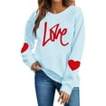 thumbnail image 4 of WRFWUL Valentines Sweatshirts for Women 2026 Heart Sweater Crewneck Long Sleeve Shirts Valentine Outfits Love Theme Graphic Cute Pullover Tops, 4 of 4