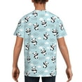 thumbnail image 5 of Wukai Cute Panda Bear Youth Unisex Short Sleeve T-Shirt for Boys, Girls, Teens, and Kids-Small, 5 of 7