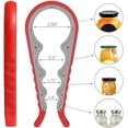 thumbnail image 4 of Kit d'Ouvre-bouteille Multifonctions 5 en 1 avec Poignée en Silicone Facile à Utiliser pour les Enfants, les Personnes Âgées et les Personnes Souffrant d'Arthrite, Rouge Pomme, 4 of 5