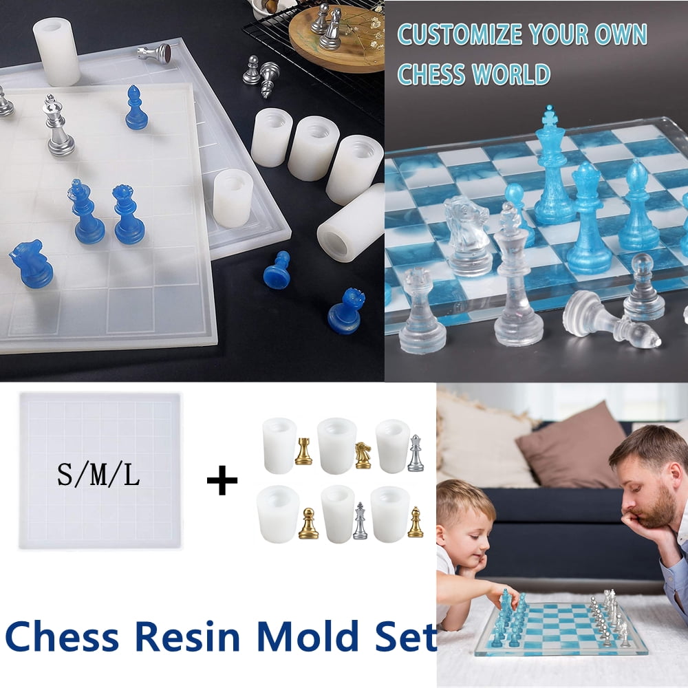 Chess Silicone Mold 3D Epoxy Resin DIY Craft Handmade Jewelry Making Keychain 